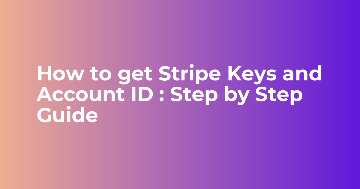 How to get band keys and account id: Step by step guide - Fitdankbaby